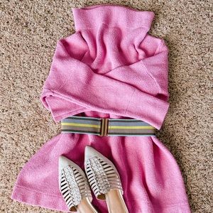 Free People Slouchy Ottoman Tunic Pink Small